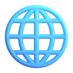 Globe with meridians